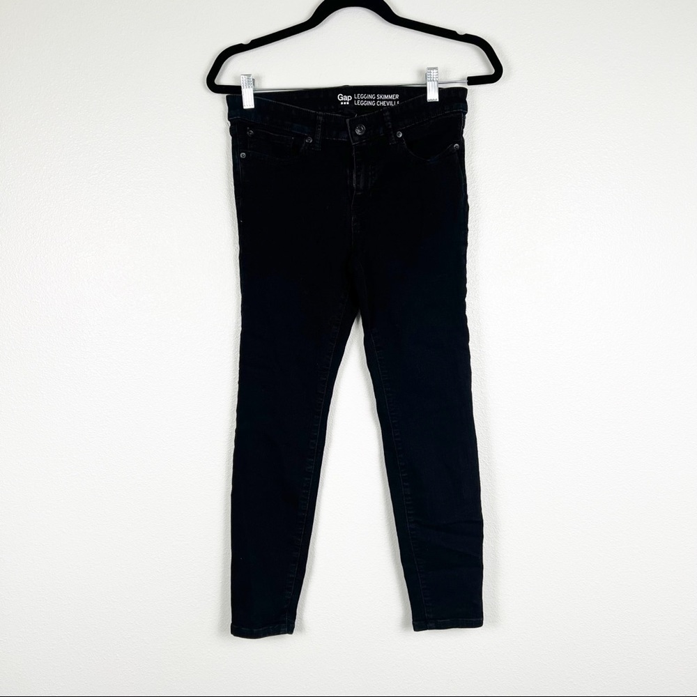 GAP Mid Rise Black Skinny Jeans 4‎